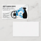 Soap Bubbles House Cleaning Maid Icon Visitekaartje (Voorkant / Achterkant)