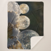 Soap Bubbles Ice Crystal Winter Foto, bevroren Sherpa Deken (Voorkant)