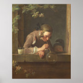 Soap Bubbles - Jean-Siméon Chardin Fine Art Poster (Voorkant)