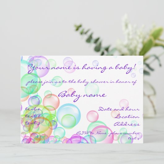 Soap Bubbles Kaart (Staand voorkant)