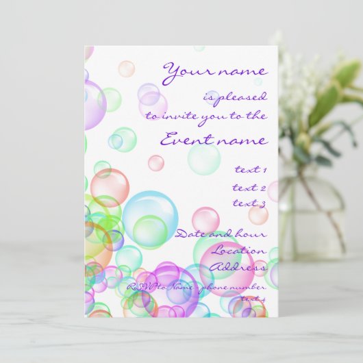 Soap Bubbles Kaart (Staand voorkant)