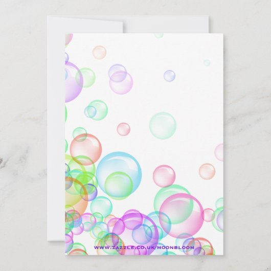 Soap Bubbles Kaart (Achterkant)