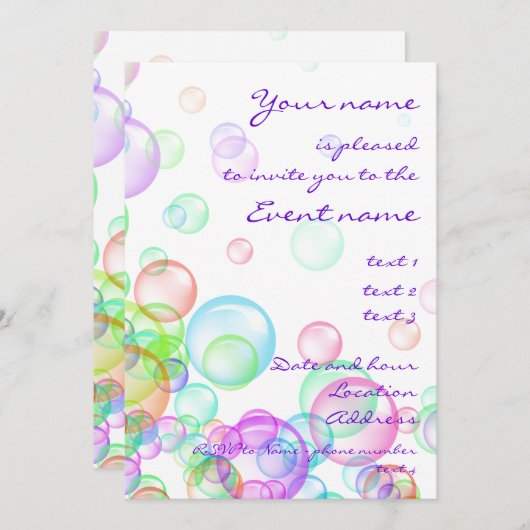 Soap Bubbles Kaart (Voorkant / Achterkant)