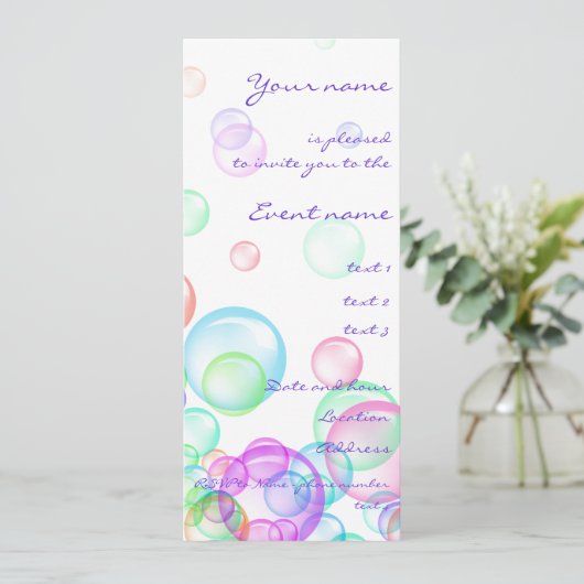 Soap Bubbles Kaart (Staand voorkant)