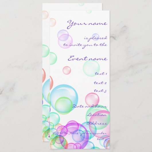 Soap Bubbles Kaart (Voorkant / Achterkant)