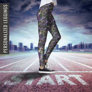 Soap Bubbles Met jouw naam of TEKST-yoga Leggings