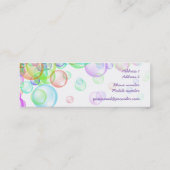 Soap Bubbles Mini Visitekaartje (Achterkant)