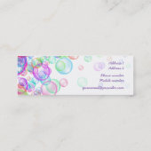 Soap Bubbles Mini Visitekaartje (Achterkant)