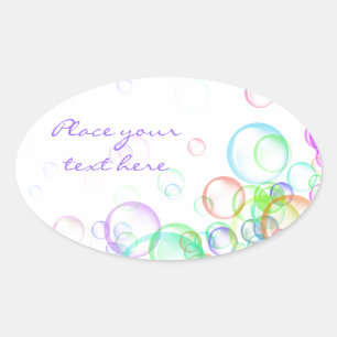 Soap Bubbles Ovale Sticker