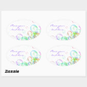 Soap Bubbles Ovale Sticker (Vel)