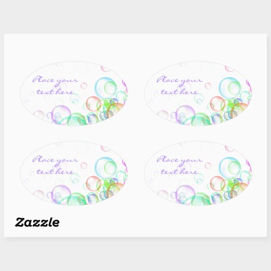 Soap Bubbles Ovale Sticker (Vel)