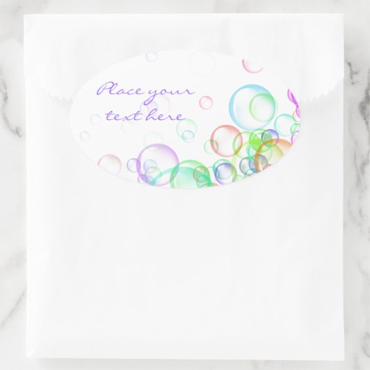 Soap Bubbles Ovale Sticker (Tas)