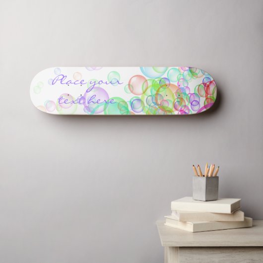 Soap Bubbles Persoonlijk Skateboard (Muurkunst (Horizontaal))