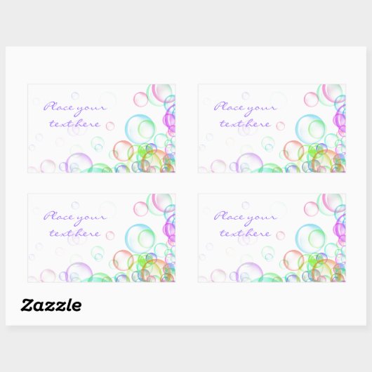 Soap Bubbles Rechthoekige Sticker (Vel)