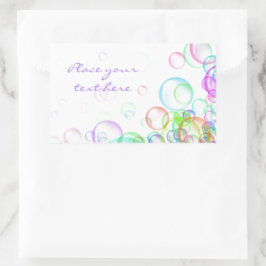 Soap Bubbles Rechthoekige Sticker (Tas)