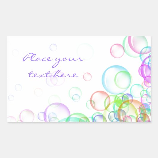Soap Bubbles Rechthoekige Sticker (Voorkant)