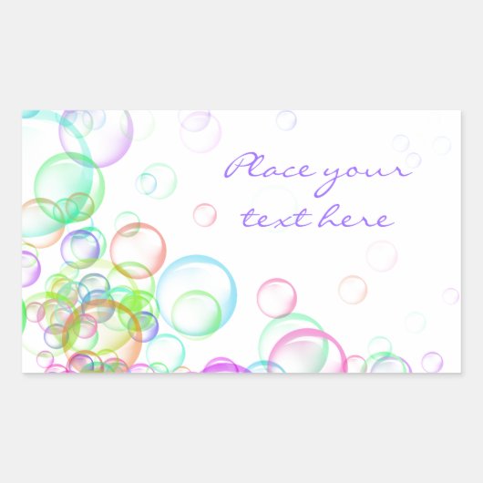 Soap Bubbles Rechthoekige Sticker (Voorkant)