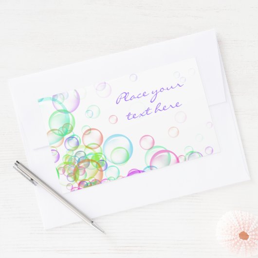 Soap Bubbles Rechthoekige Sticker (Envelop)
