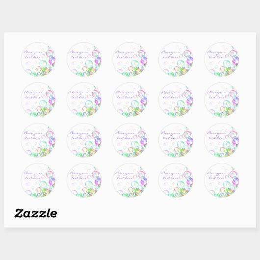Soap Bubbles Ronde Sticker (Vel)