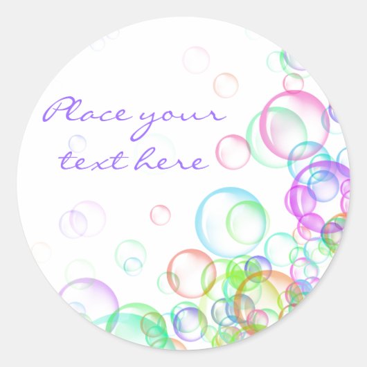 Soap Bubbles Ronde Sticker (Voorkant)
