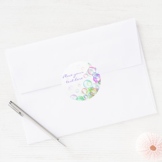 Soap Bubbles Ronde Sticker (Envelop)
