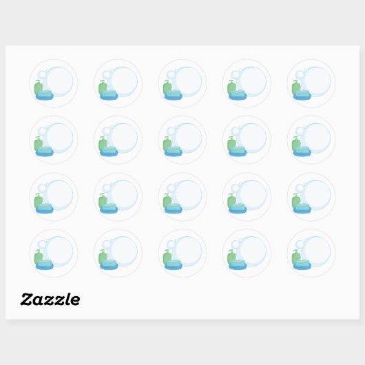 Soap Bubbles Ronde Sticker (Vel)