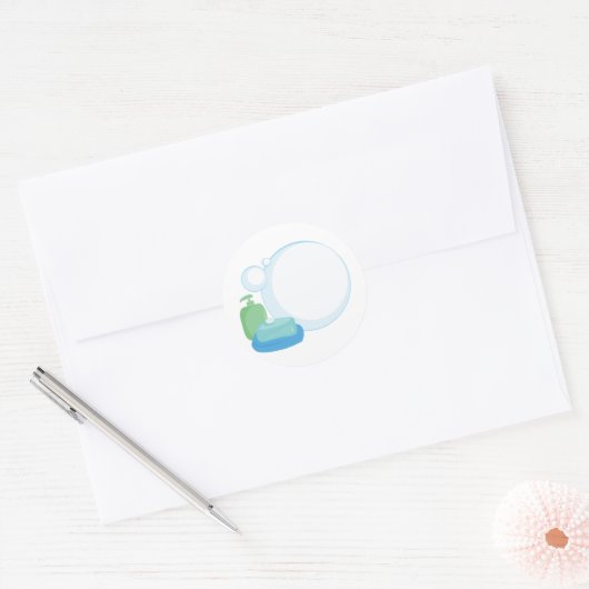 Soap Bubbles Ronde Sticker (Envelop)