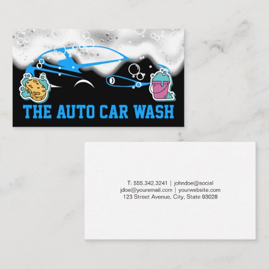 Soap Bubbles | Sponge- en Bucket-Visitekaartje Visitekaartje (Voorkant / Achterkant)