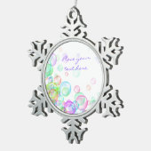 Soap Bubbles Tin Sneeuwvlok Ornament (Rechts)