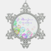Soap Bubbles Tin Sneeuwvlok Ornament (Voorkant)