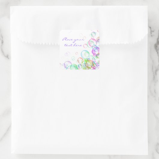 Soap Bubbles Vierkante Sticker (Tas)