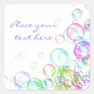 Soap Bubbles Vierkante Sticker