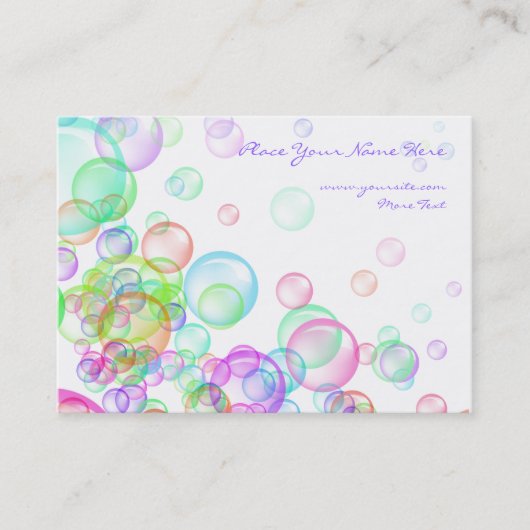 Soap Bubbles Visitekaartje (Voorkant)