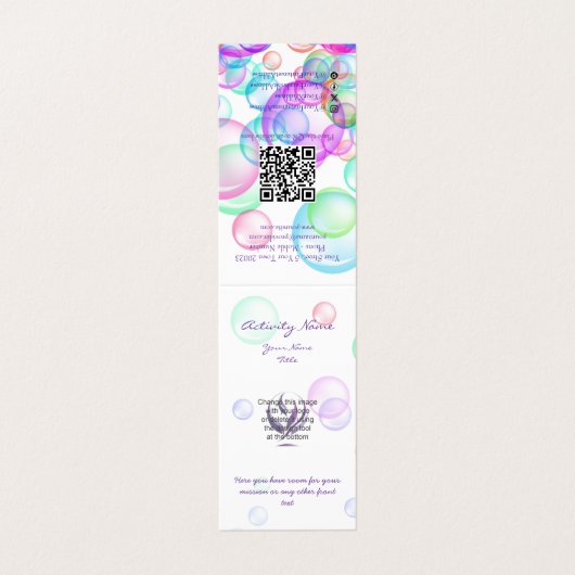 Soap Bubbles Visitekaartje (Buitenkant ongevouwen)