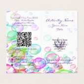 Soap Bubbles Visitekaartje (Buitenkant ongevouwen)