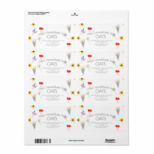 Soap Business Wildbloemen Art Etiket (Full Sheet)