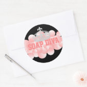 Soap Diva Soap Maker Bubbles Ronde Sticker (Envelop)