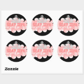 Soap Diva Soap Maker Bubbles Ronde Sticker (Vel)