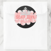 Soap Diva Soap Maker Bubbles Ronde Sticker (Tas)