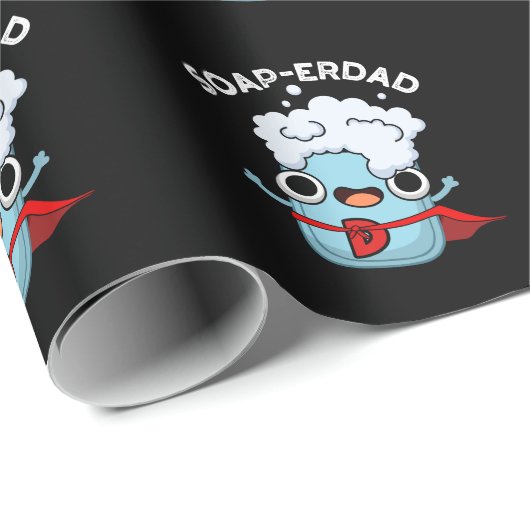 Soap-erdad Funny soap Dad Pun Dark BG Cadeaupapier (Rol Hoek)