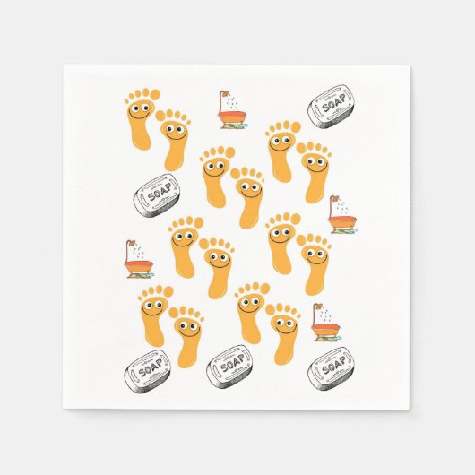 Soap Feet Napkin Servet (Voorkant)