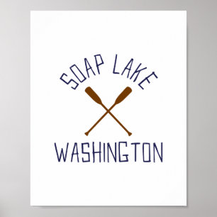 Soap Lake Washington Buiten Activiteiten Vintage 2 Poster