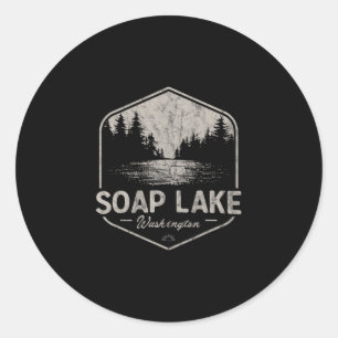 Soap Lake Washington Buiten Activiteiten Vintage 3 Ronde Sticker
