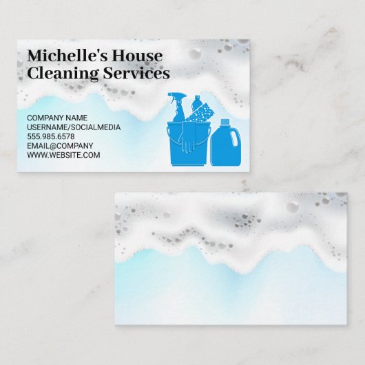 Soap Lather | Reinigingsproducten Visitekaartje (Voorkant / Achterkant)