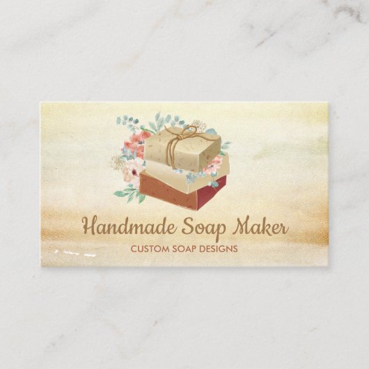 Soap Maker Logo Rustic Visitekaartje (Voorkant)