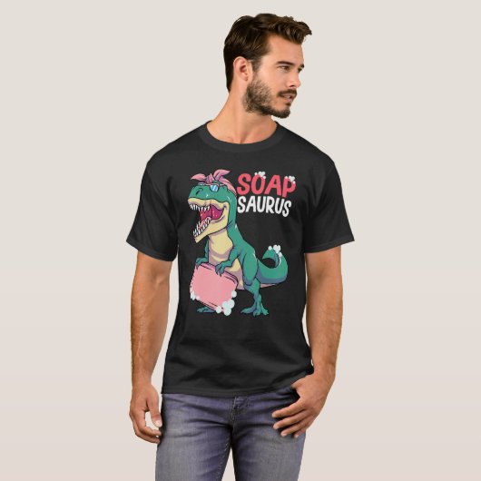 Soap Making Soap Maker Soapologist Soapsaurus T-shirt (Voorkant volledig)