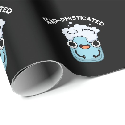 Soap phisticated Funny Soap Pun Dark BG Cadeaupapier (Rol Hoek)