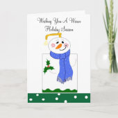 Soap Pump Snowman Feestdagen Kaart (Voorkant)