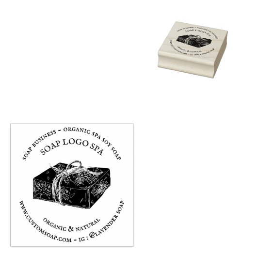 Soap Soy Spa Rubberstempel (Gestempeld)