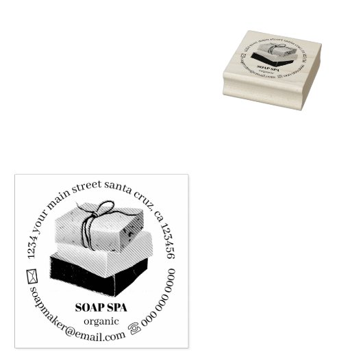 Soap Soy Wax Crafter Rubberstempel (Gestempeld)